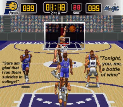 NBA Give 'n Go aka NBA Jikkyou Basket: Winning Dunk (Quick Gameplay) Super  Nintendo 