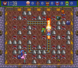 SNES - Super Bomberman 5 (JPN) - ZONE 5 Enemy Characters - The