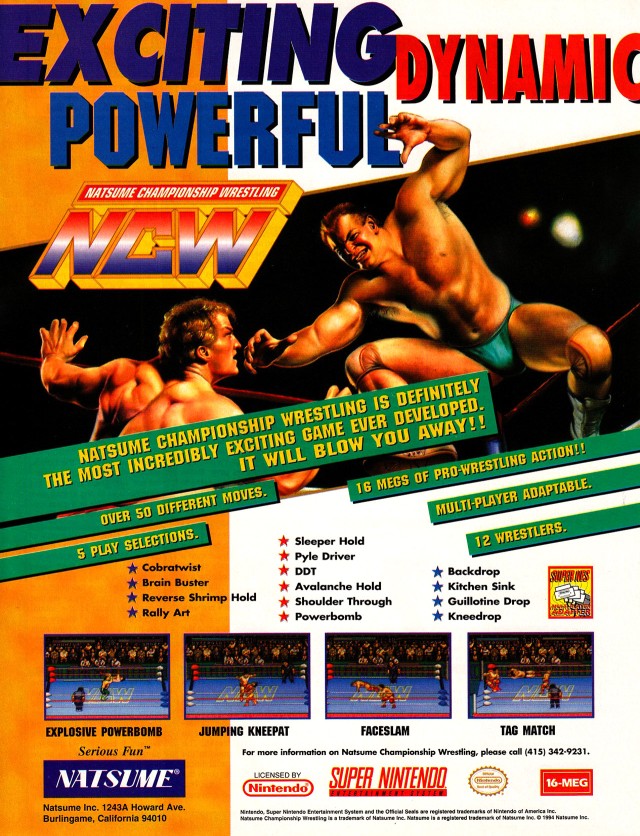 Natsume Championship Wrestling (SNES) | RVGFanatic