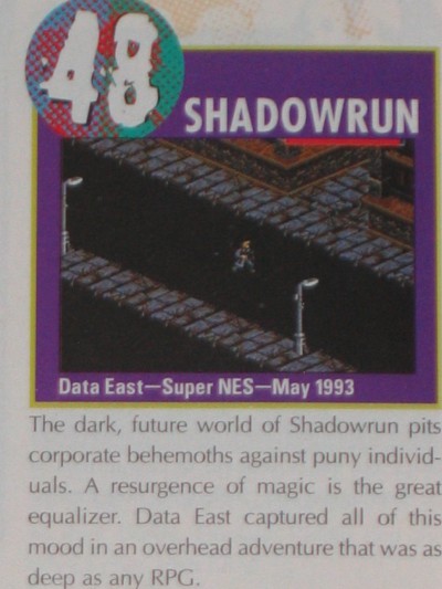 Used Data East 1993 Shadowrun Nintendo Super Famicom SNES FC