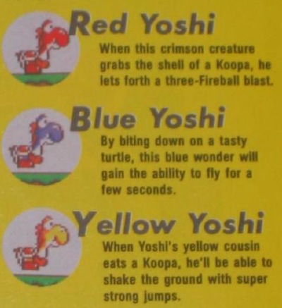 It's cool how there are big and little Yoshis