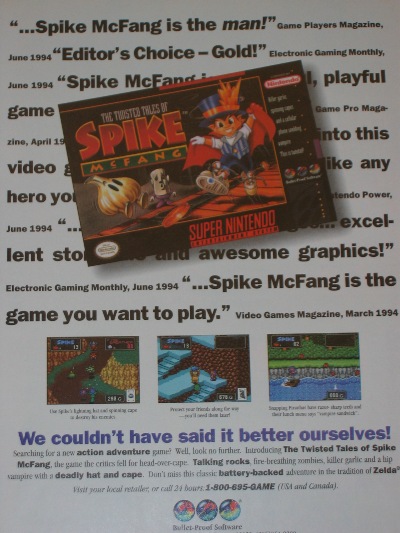 "Spike McFang is an unsung hero on the SNES" -RVGFanatic