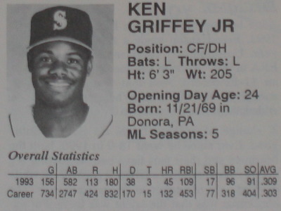 How do the career stats for Ken Griffey Sr., Ken Griffey Jr