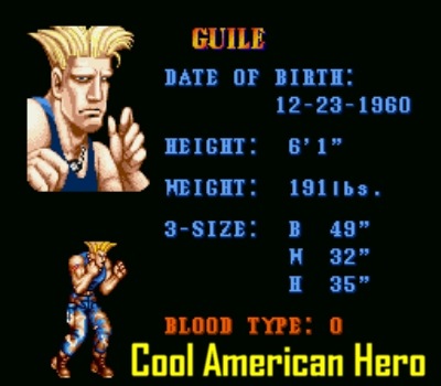 Guile was always the "cool rebel" to us kids