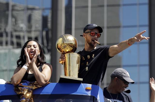 Steph Curry, his dad Dell and his lovely wife, Ayesha