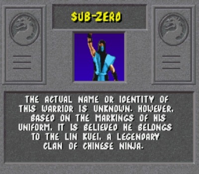 Ending for Mortal Kombat 3-Sub-Zero (Super NES)