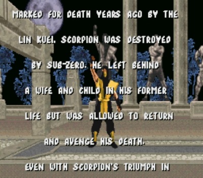 Ending for Mortal Kombat 3-Sub-Zero (Super NES)