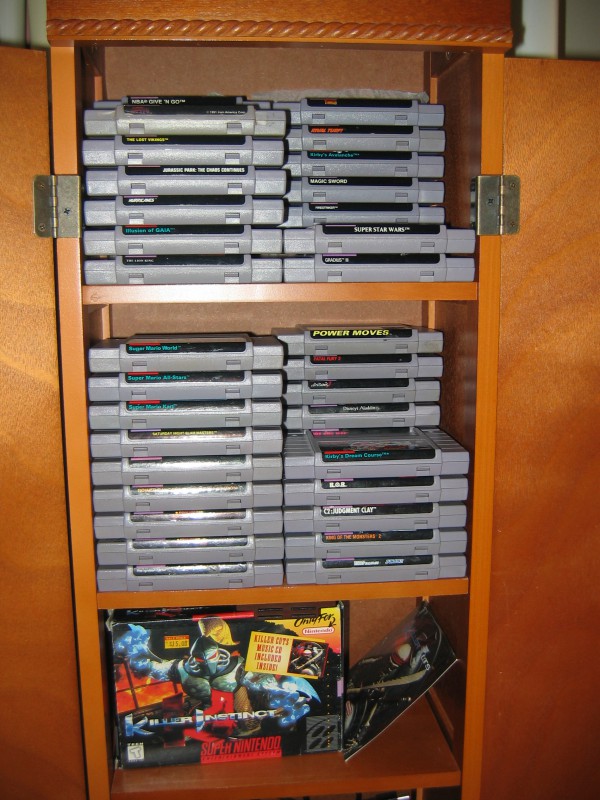My SNES collection circa January of 2006