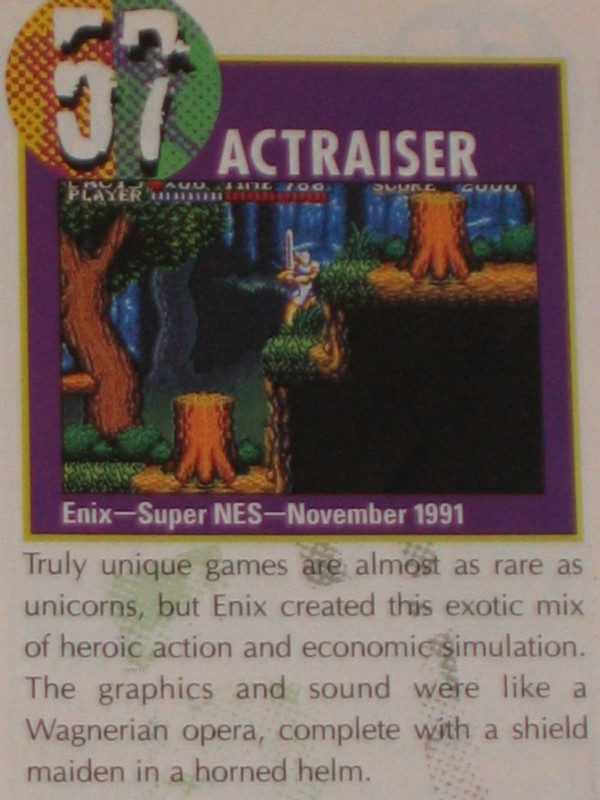 Nintendo Power ranked it #57 on their Top 100 list