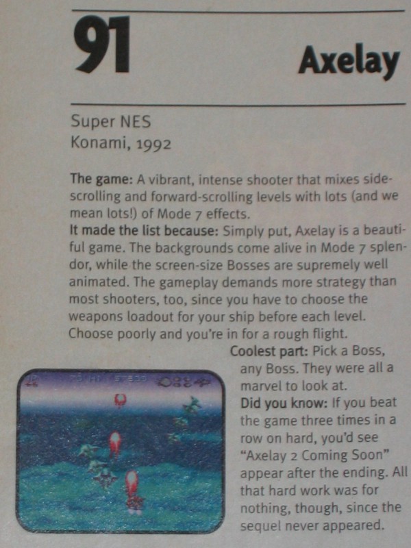 EGM ranked it #91 on their Top 100 Games list