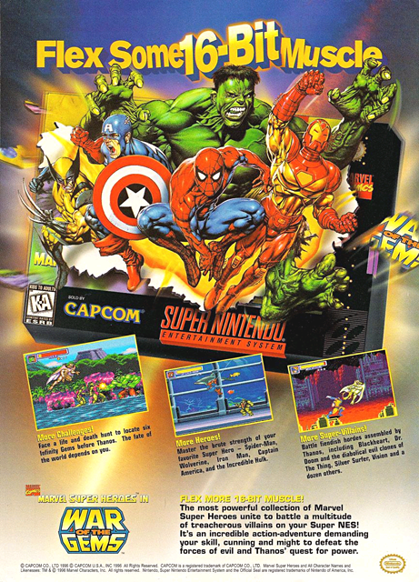 Marvel Super Heroes - War Of The Gems ROM - SNES Download