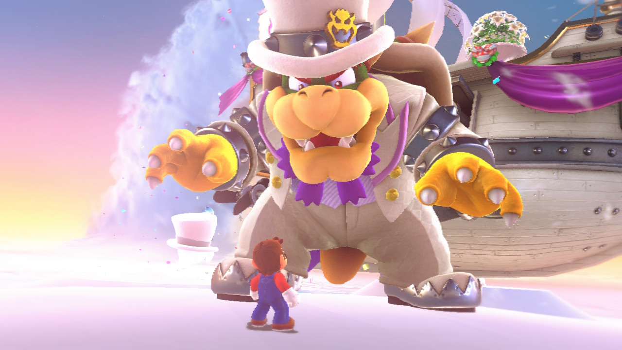 Cloud Kingdom sees our first tangle with Bowser