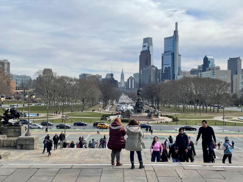 The view from the Rocky steps was spectacular